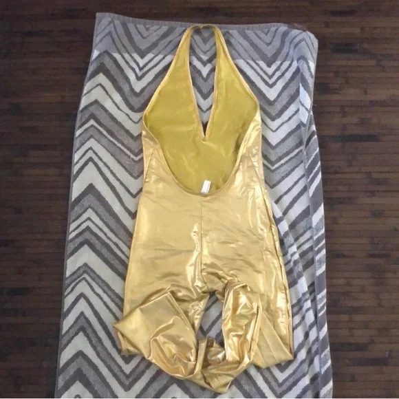 American Apparel Gold Lamé Catsuit M - Picture 12 of 15